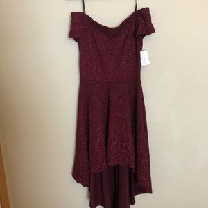 Sparkly burgundy dress